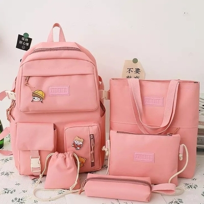 ست کیف مدرسه دخترانه بوم ست کوله پشتی 5 تکه Sling Pencil Bag ODM