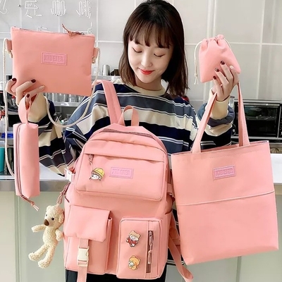 ست کیف مدرسه دخترانه بوم ست کوله پشتی 5 تکه Sling Pencil Bag ODM