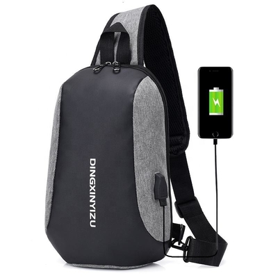 کیسه زنجیر نایلونی سیاه 4.2 لیتری ODM Sling Chest Crossbody کیسه چند منظوره ضد آب