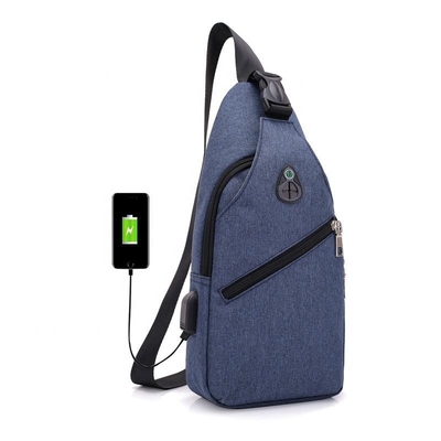 کیف زنجیر متقابل چند منظوره با پورت شارژ USB پارچه آکسفورد ضد آب
